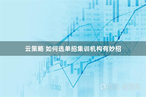 云策略 如何选单招集训机构有妙招