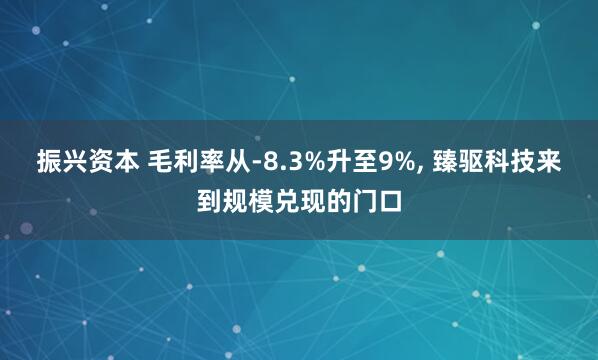 振兴资本 毛利率从-8.3%升至9%, 臻驱科技来到规模兑现的门口