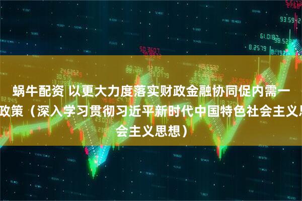 蜗牛配资 以更大力度落实财政金融协同促内需一揽子政策（深入学习贯彻习近平新时代中国特色社会主义思想）