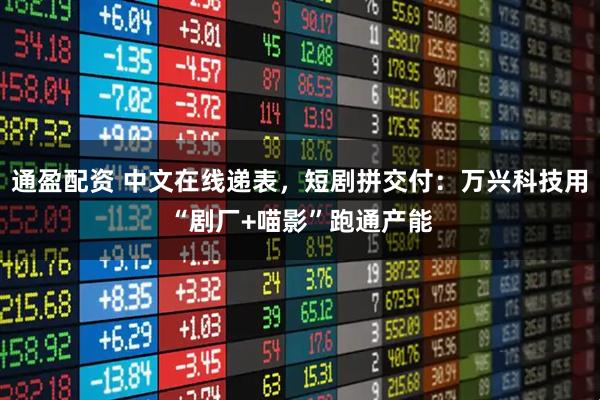 通盈配资 中文在线递表，短剧拼交付：万兴科技用“剧厂+喵影”跑通产能